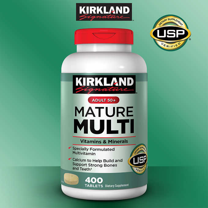 Kirkland Multivitamin for Mature Adults 50+ วิตามินรวมผู้ใหญ่อายุ 50 ปีขึ้น 400 เม็ด หมดอายุ 09/2026
