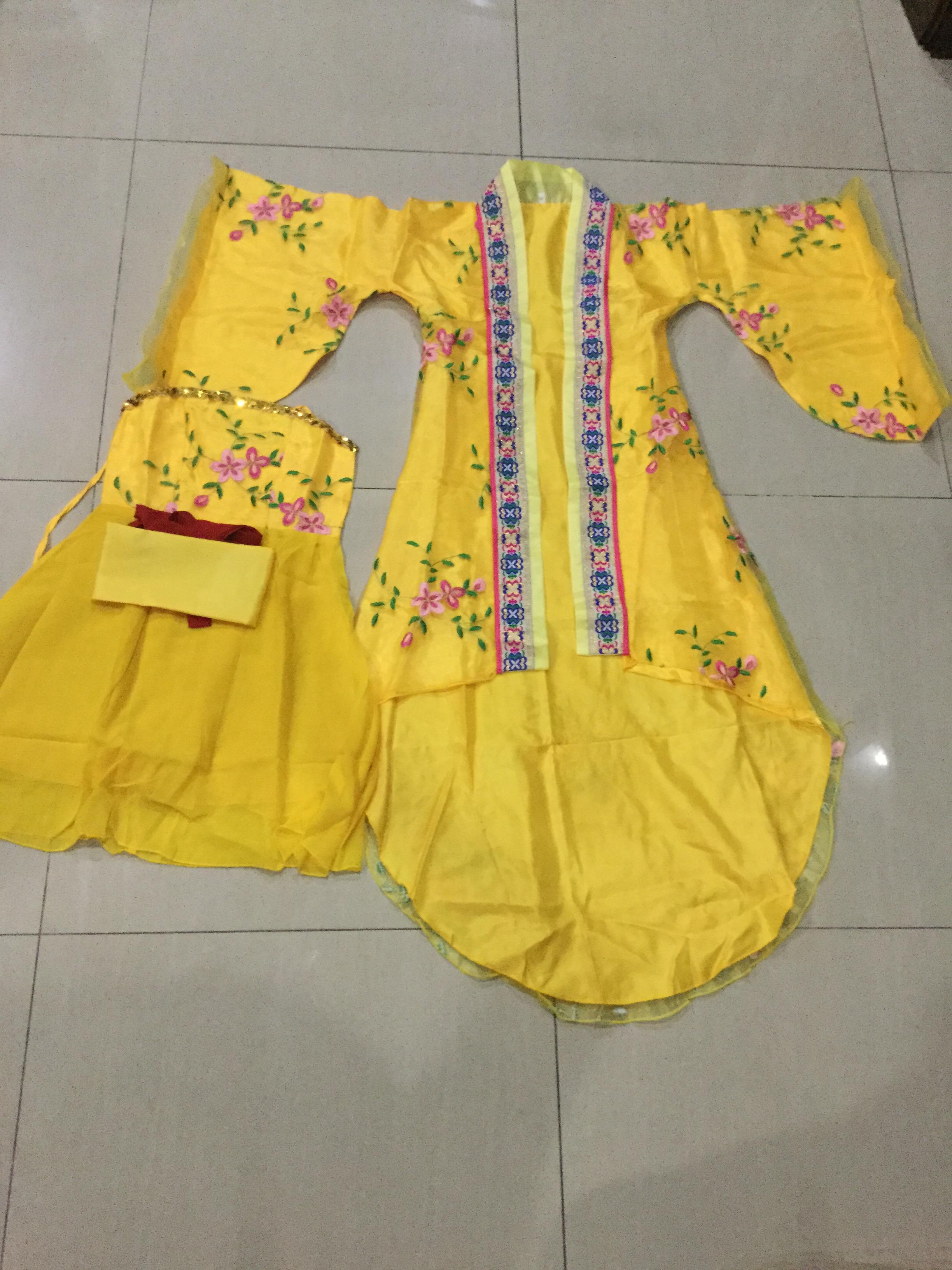 ชุดเจ้าหญิง สีเหลือง รหัส PIN 135สินค้าพร้อมส่ง