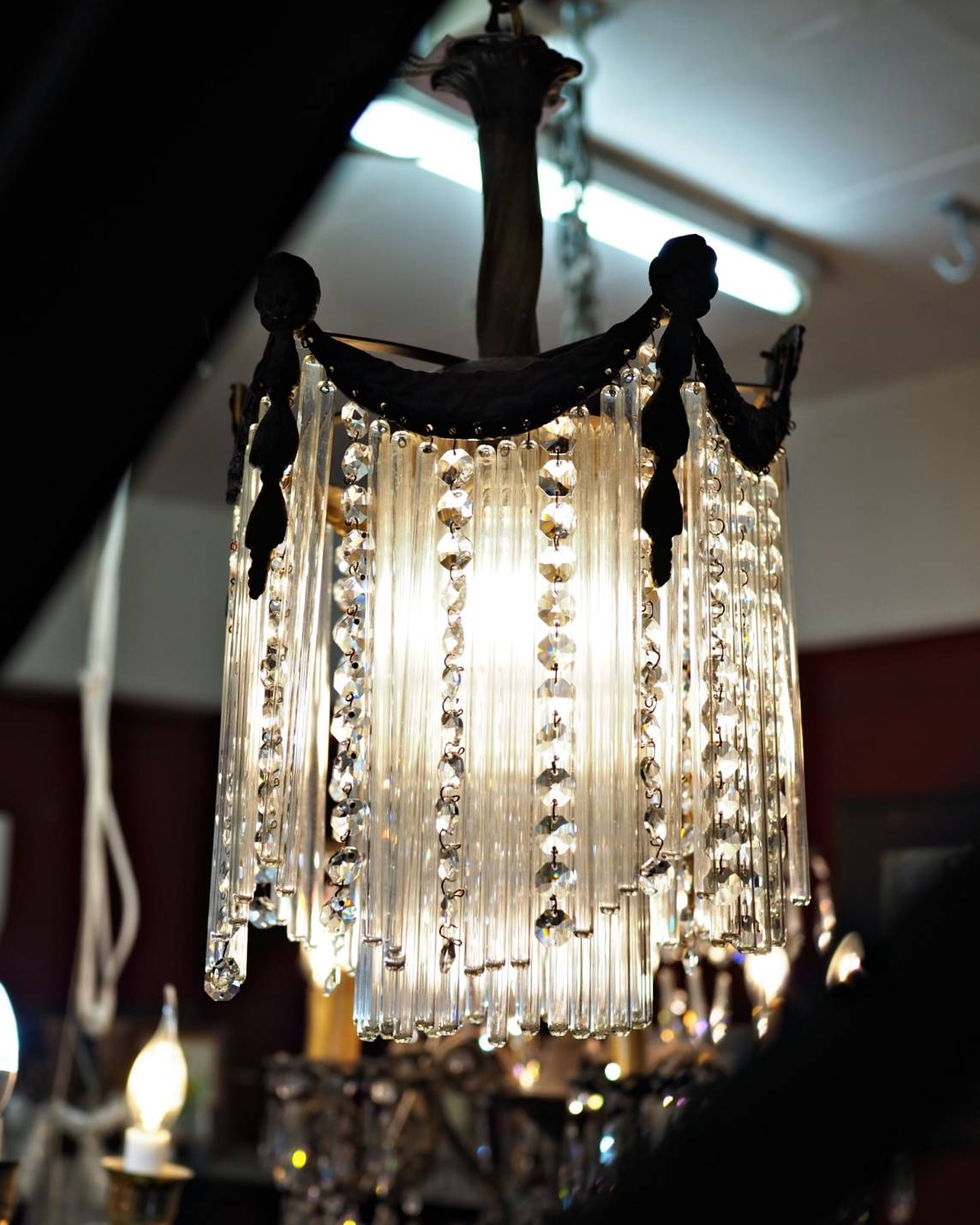 ขายแล้ว French Art Nouveau ฺBrass Chandelier