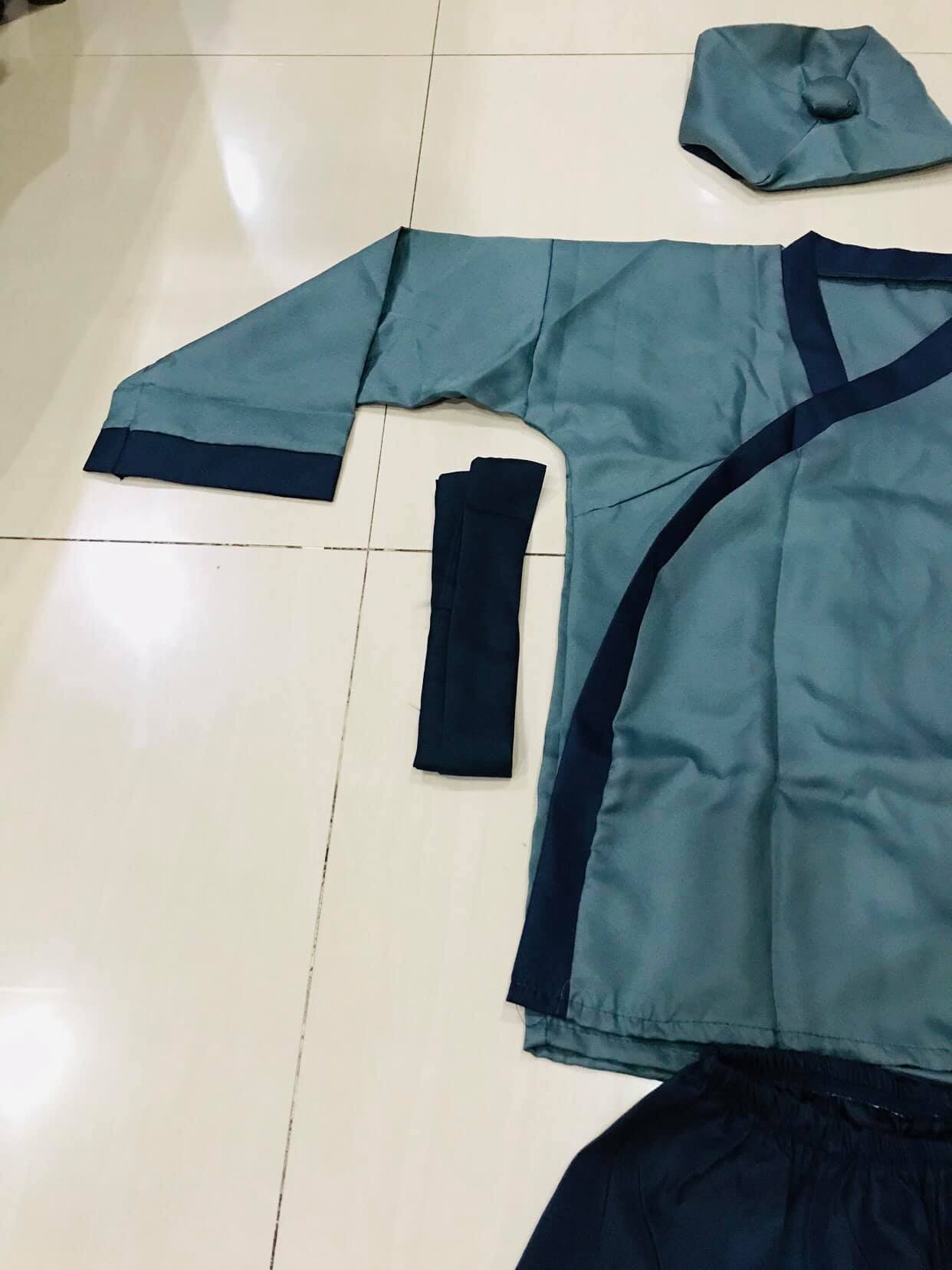 ชุด ชาวบ้าน สีเทา น้ำเงิน รหัส CH40 สินค้าพร้อมส่ง