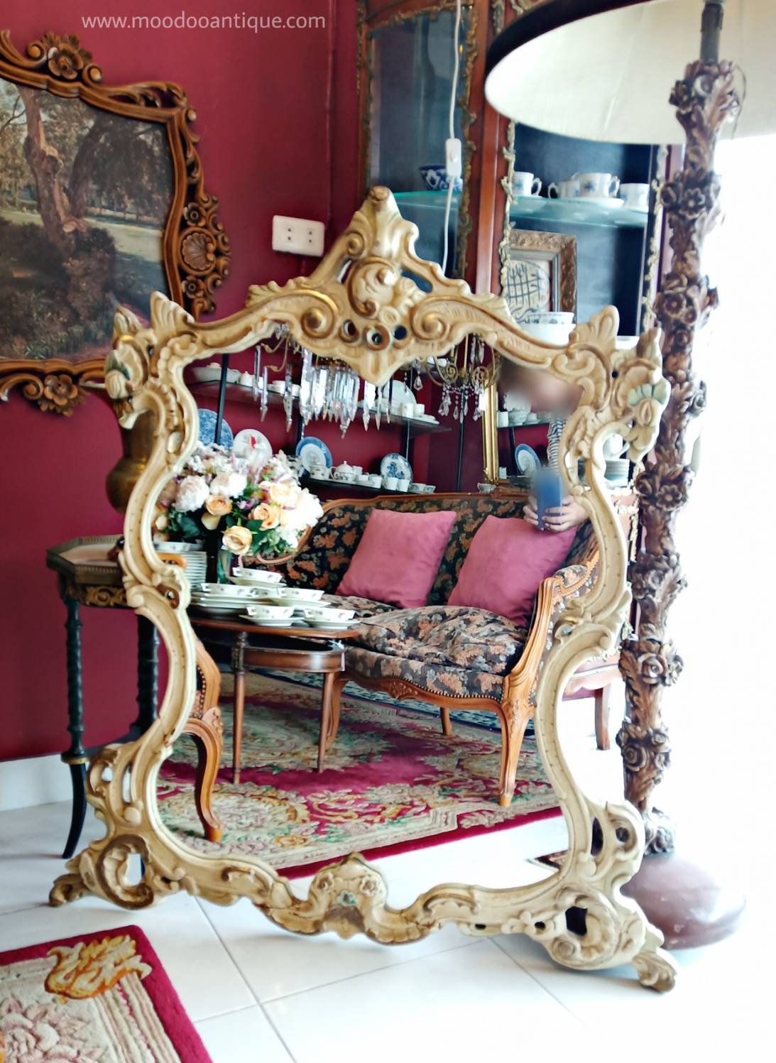 Italian Rococo Painted Mirror