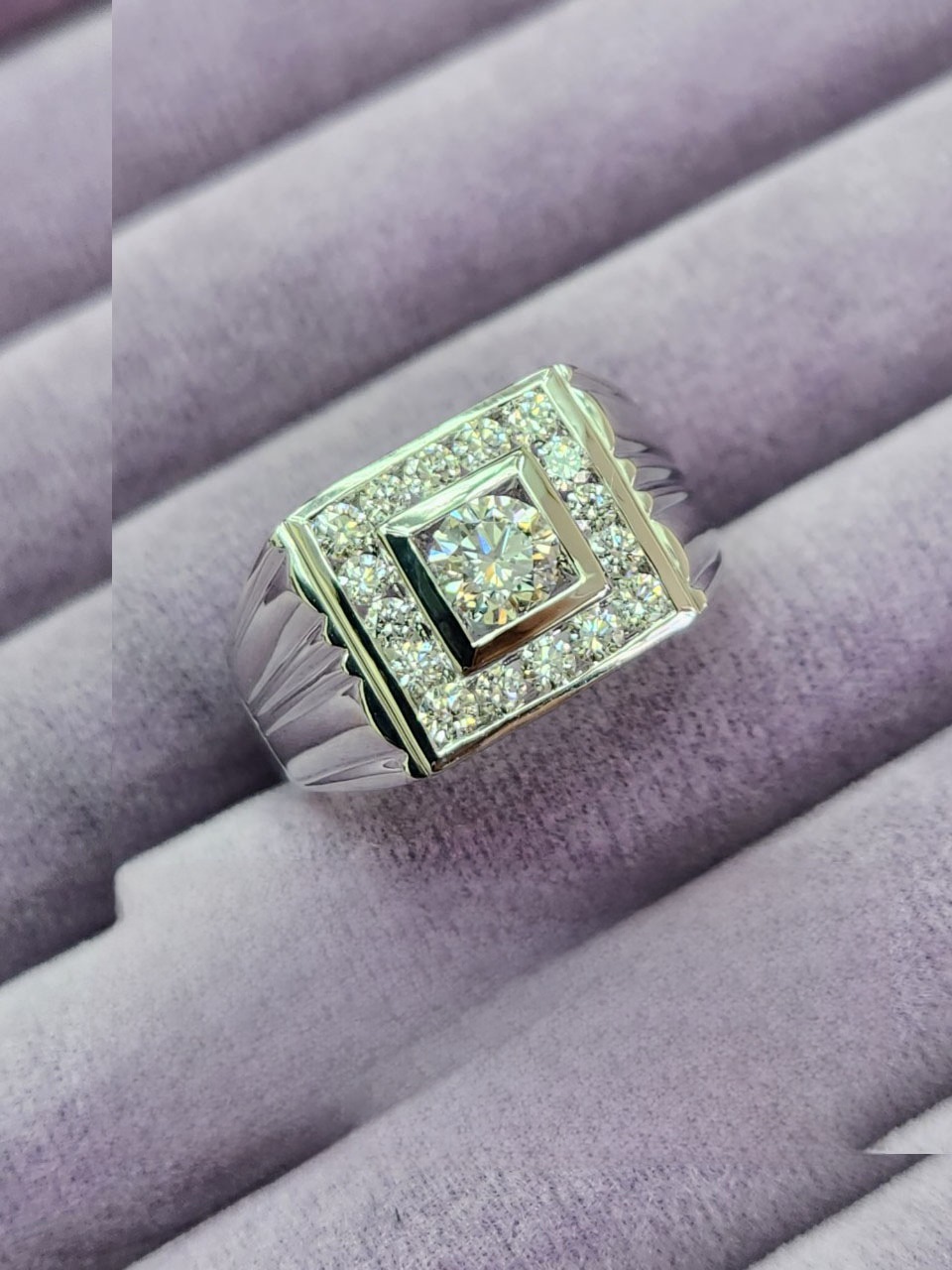 แหวนเพชรแท้ผู้ชาย 1.14 cts