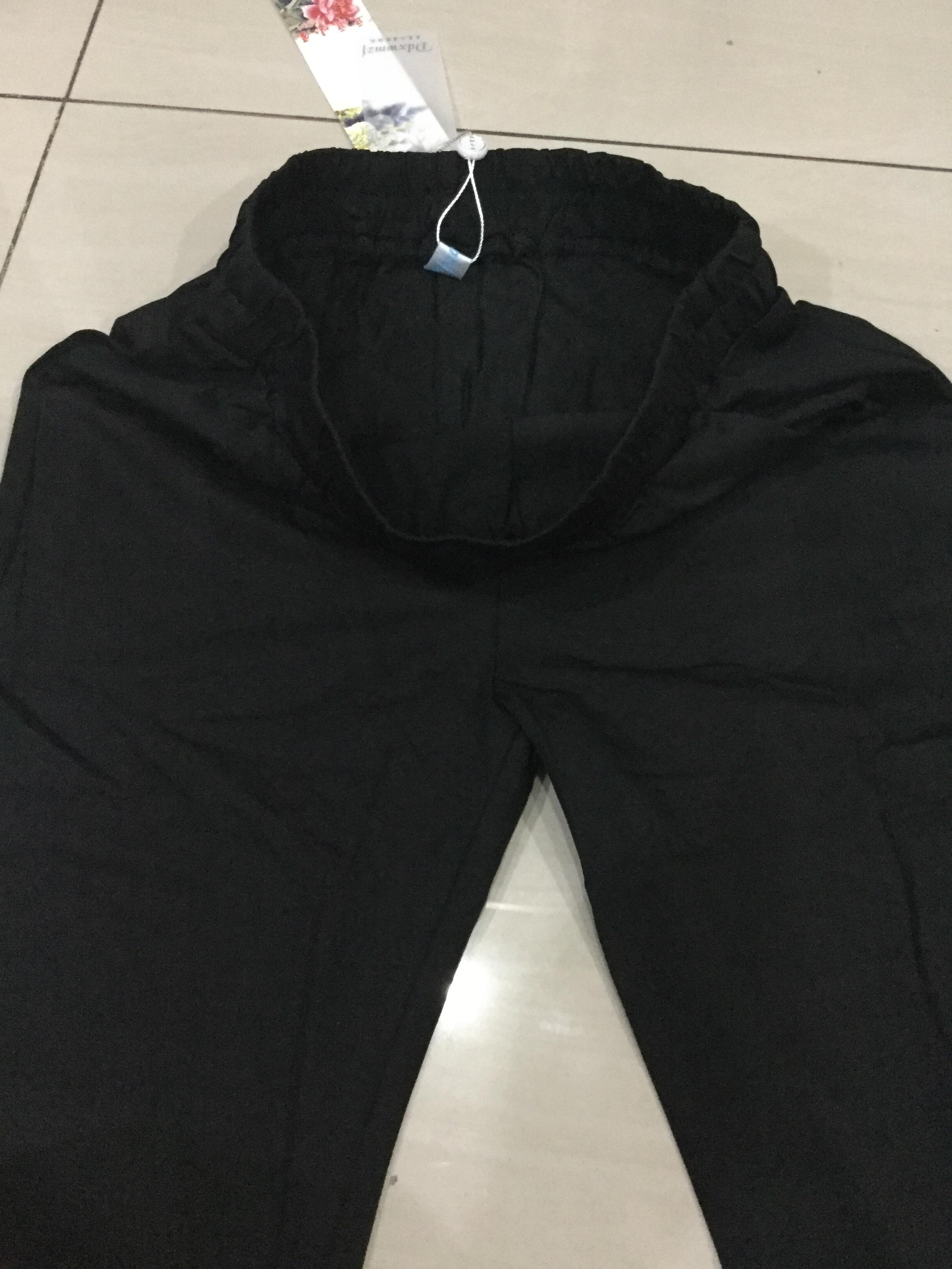 กางเกง ผ้าฝ้าย สีดำ รหัส V 34 สินค้าพร้อมส่ง