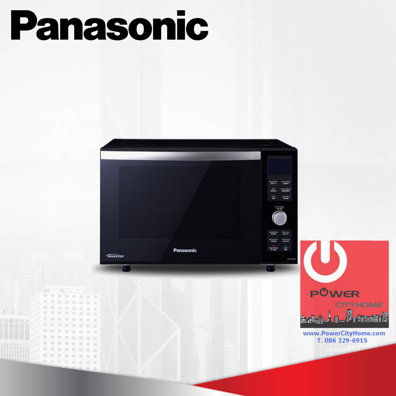 ไมโครเวฟ Panasonic 23 ลิตร ระบบDouble Heater รุ่น NN-DF383B
