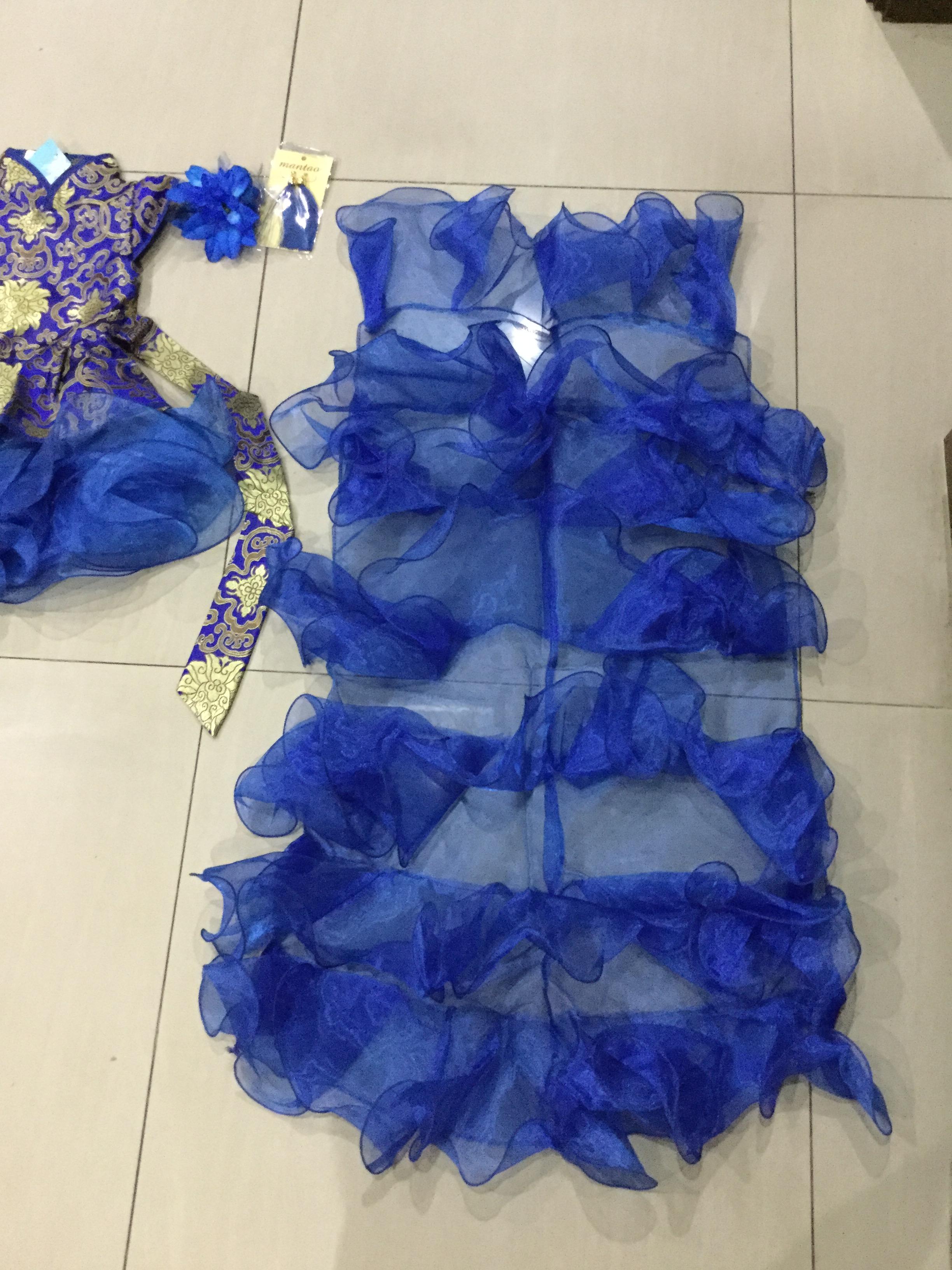 ชุดเจ้าหญิง สีน้ำเงิน. รหัส FOU 94 สินค้าพร้อมส่ง