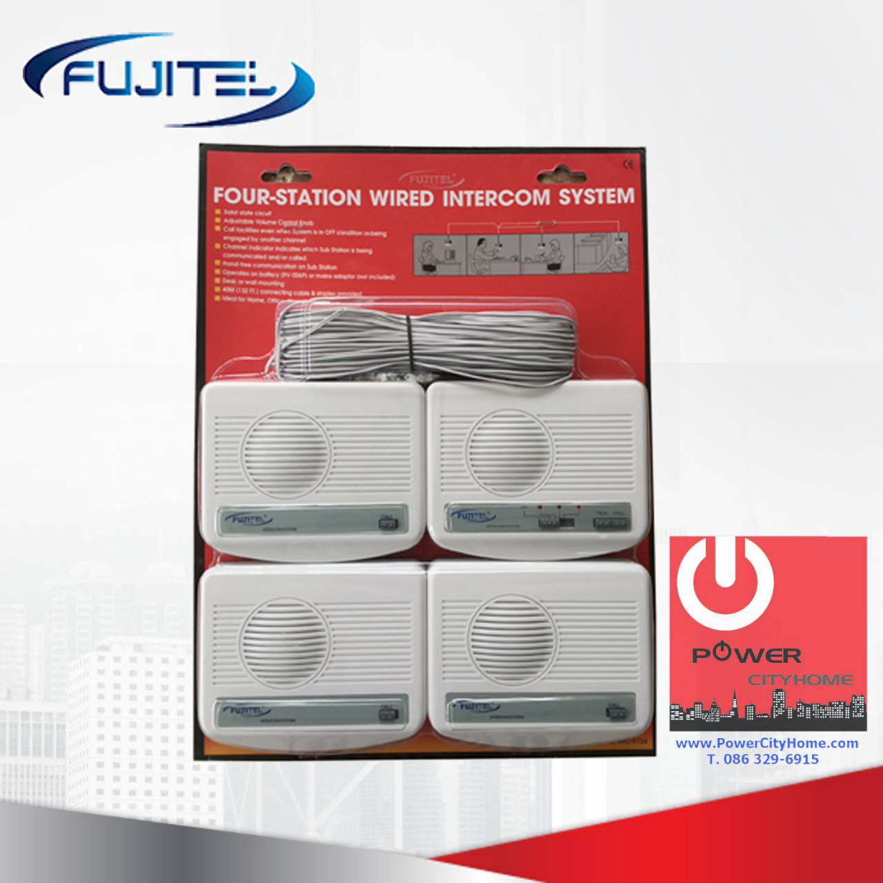 Intercom Fujitel แบบเดินสาย รุ่น MIC-9724