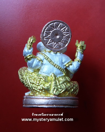 พระพิฆเณศวรลอยองค์ชุบสามกษัตริย์ เงิน ทอง นาค พิมพ์ใหญ่ ครูบากฤษณะ สำนักสงฆ์เวฬุวัณ จ.นครราชสีมา