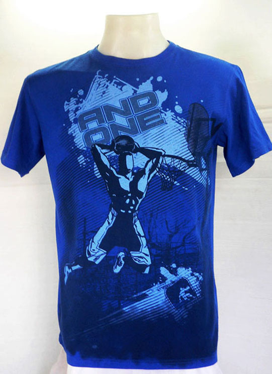 เสื้อยืด AND1 ลาย DUNK สีน้ำเงิน ไซส์ XL