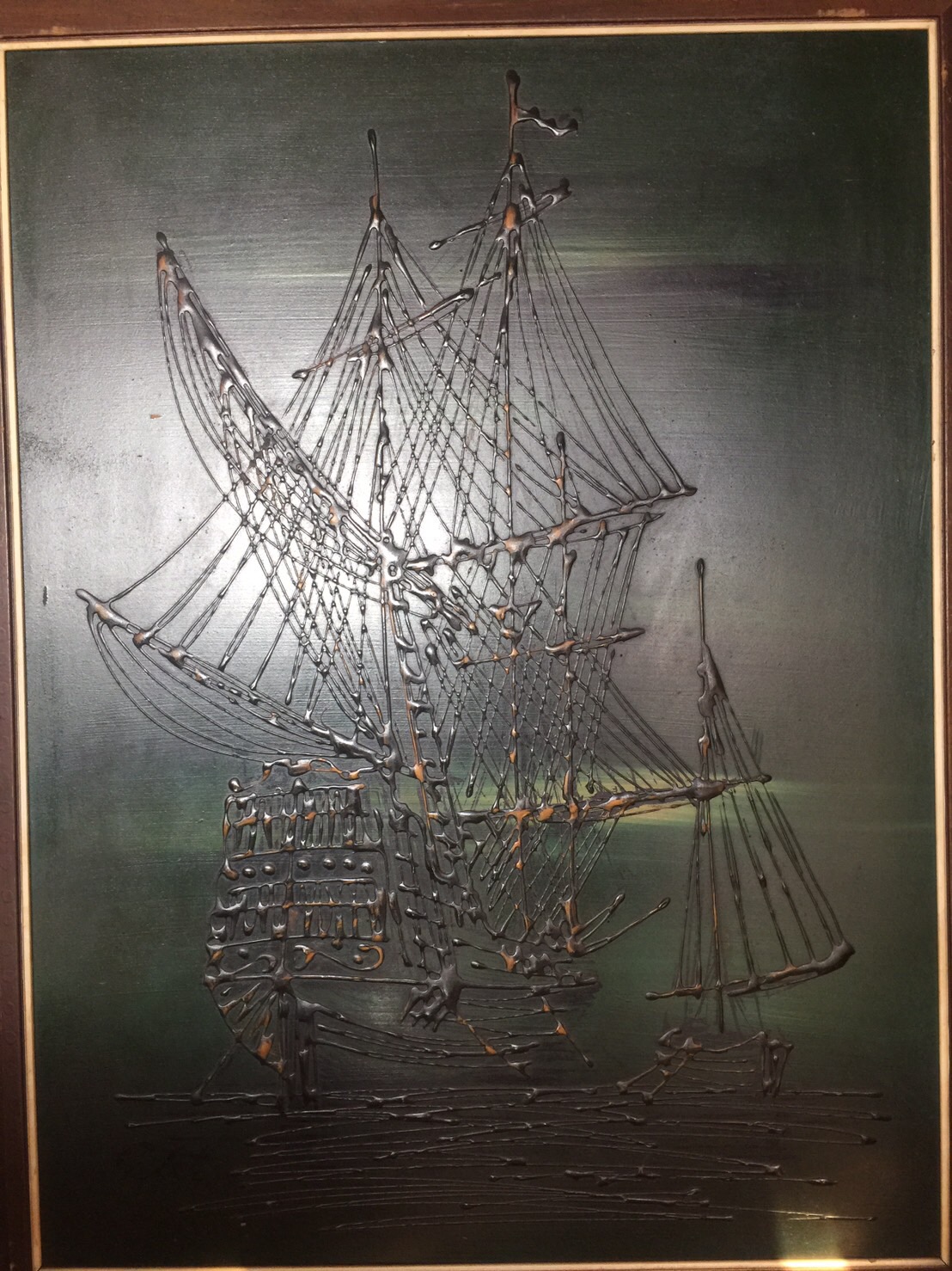 ภาพเรือใบสี อะคลีลิค (Oil Acrylic Nautic Boat )