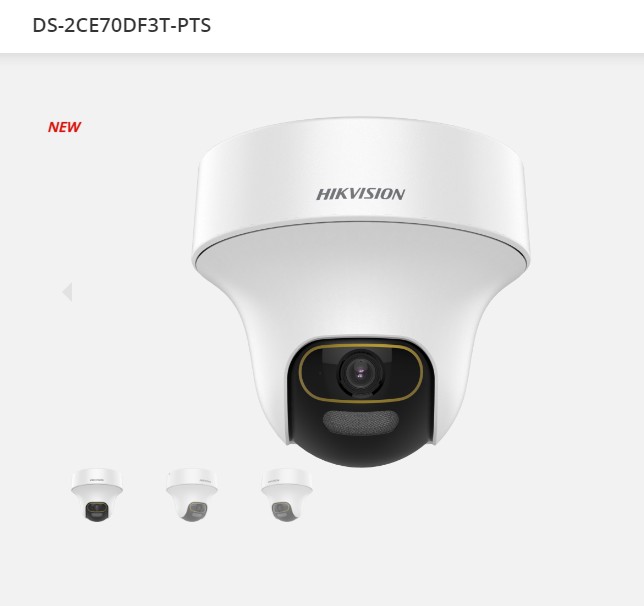 2MP ColorVu Indoor Audio Fixed PT Camera Hikvision DS-2CE70DF3T-PTS(3.6mm)