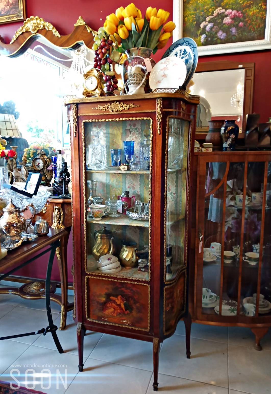 ขายแล้ว Antique French Vernis Martin Cabinet