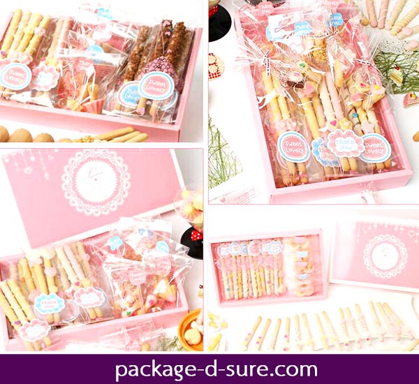 สติกเกอร์ Thank you & sweet lovely ฟ้า ชมพู แพ็ค 5 แผ่น 80 ดวง