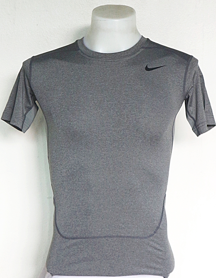 เสื้อรัดกล้ามเนื้อ NIKE PRO COMBAT แขนสั้น สีเทา ไซส์ M