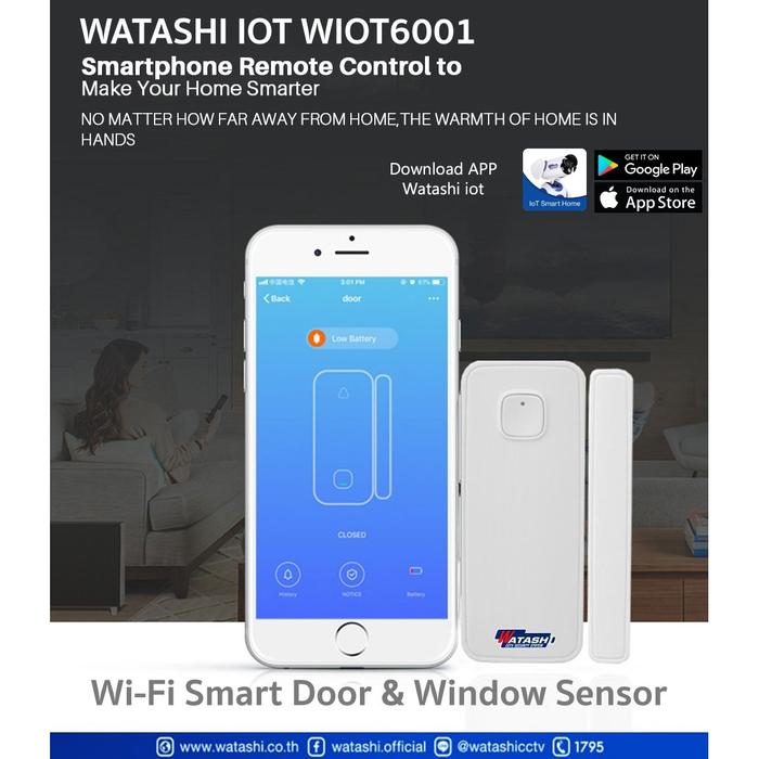 Smart Wi-Fi Door Senser รุ่น WIOT6001 by Watashi