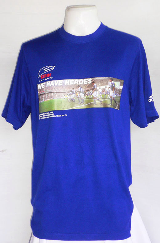 เสื้อยืดฟุตบอล ADIDAS JAPAN WE HAVE HEROES ปี 2001 ไซส์ L รอบอก 44 นิ้ว