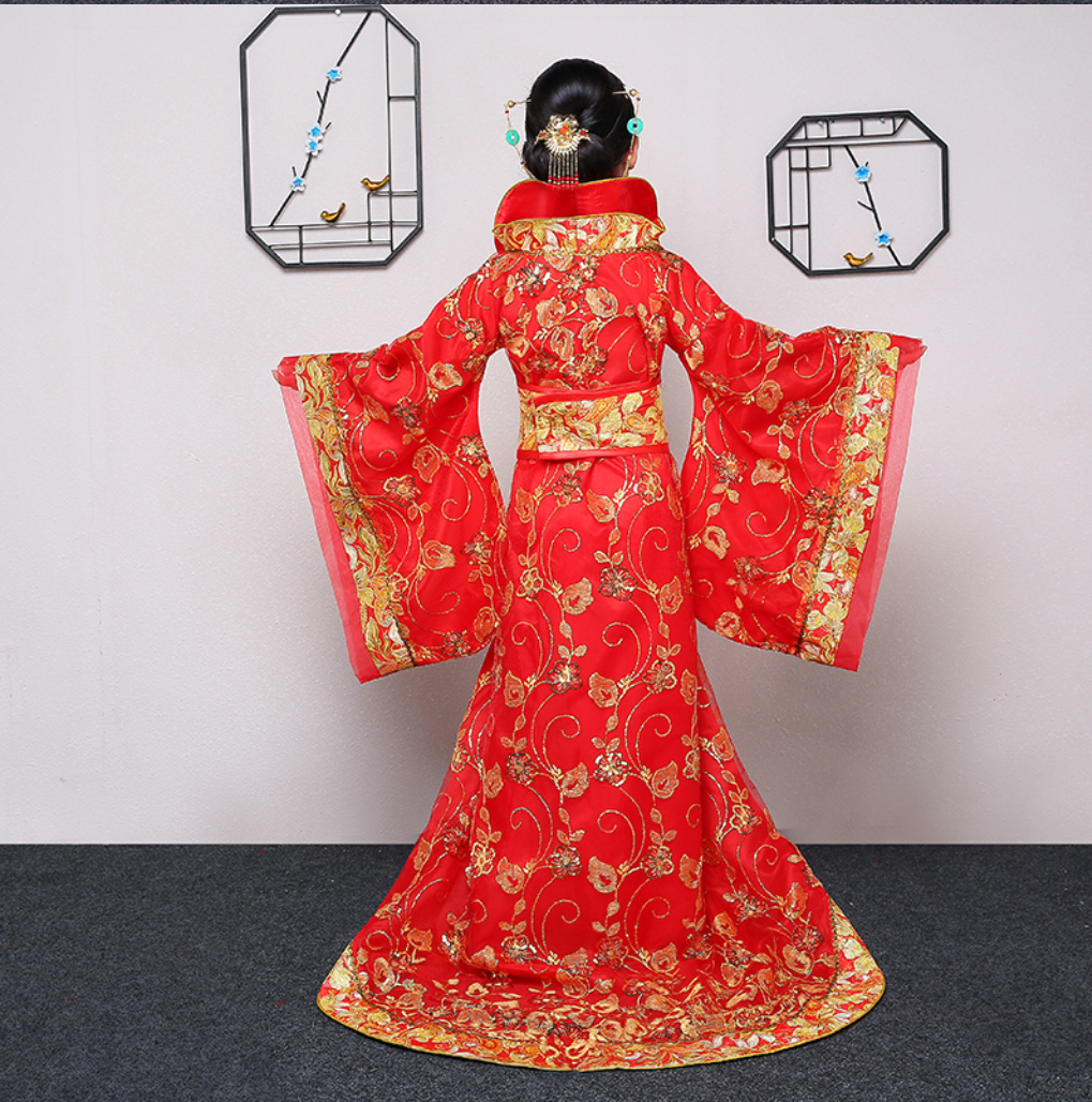 ชุดองค์หญิงราชวงศ์ถัง สีแดง. รหัสFIN 158 สินค้าพร้อมส่ง