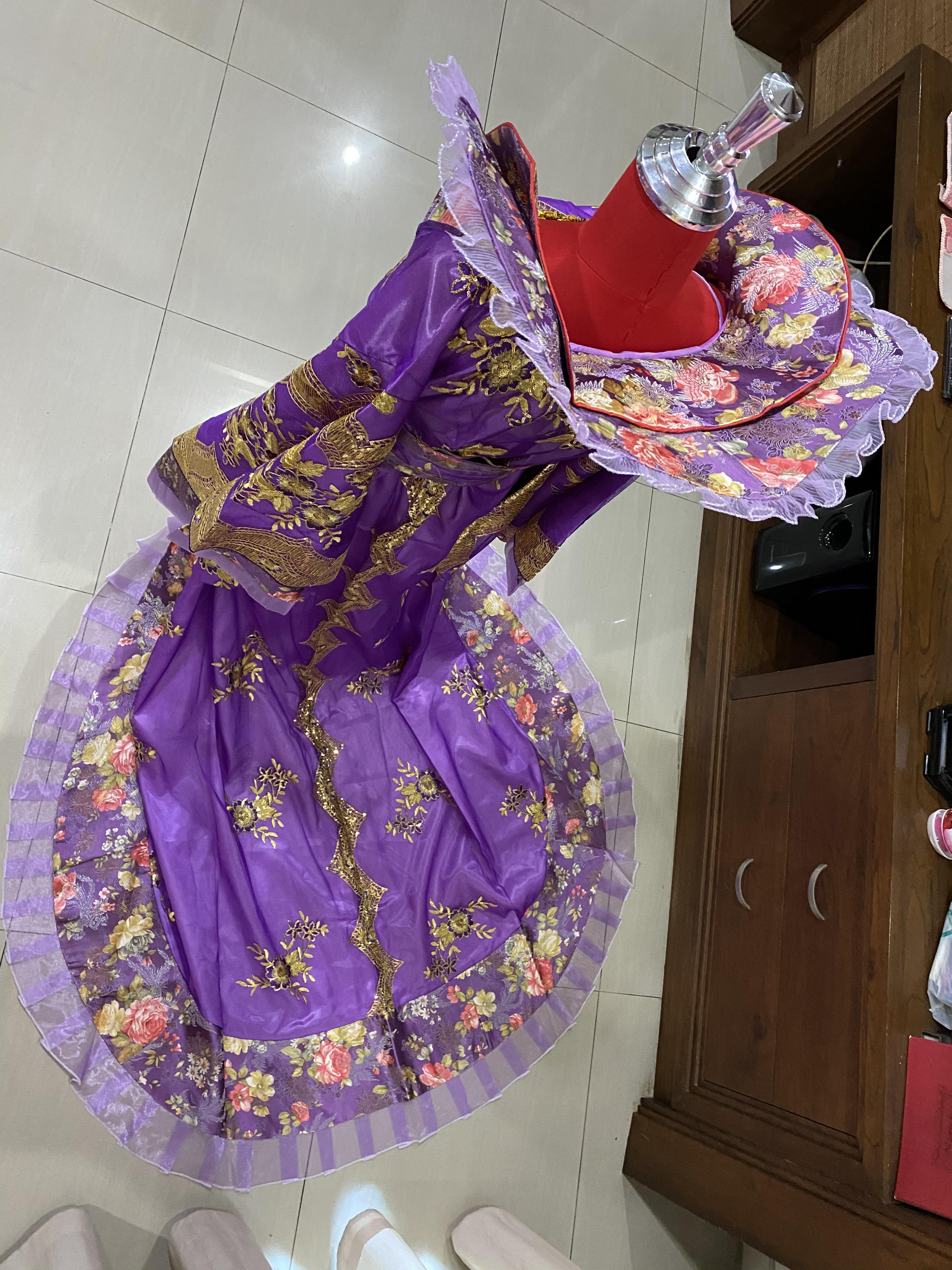 ชุดราชินีถัง สีม่วง รหัส RPN 274 สินค้าพร้อมส่ง