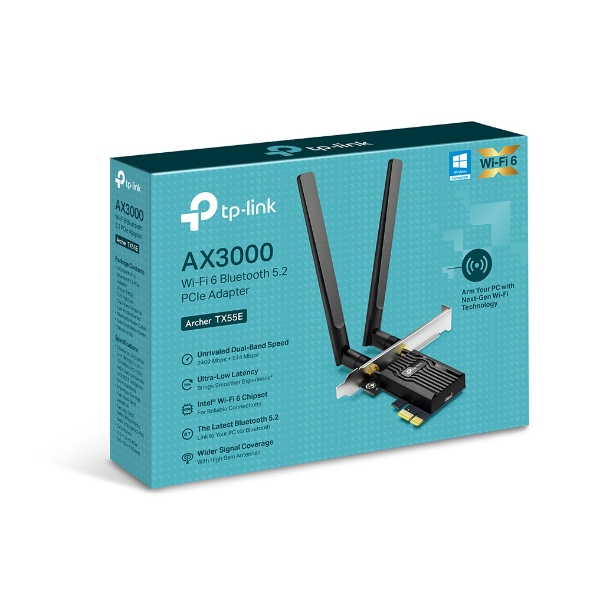 Archer TX55E AX3000 Wi-Fi 6 Bluetooth 5.3 PCIe Adapter