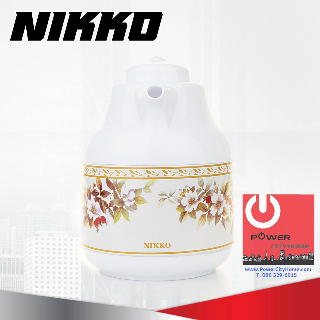 กระติกเก็บน้ำร้อน Nikko 1.0 ลิตร กรองชา รุ่น AP-16