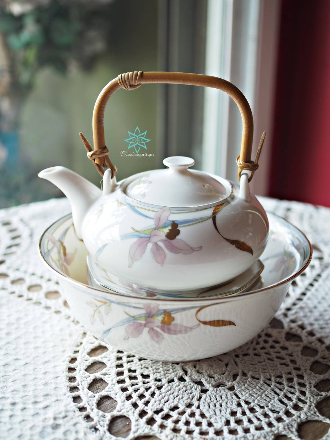 HOYA Orchid ชุดจานขนม 6 ชิ้น