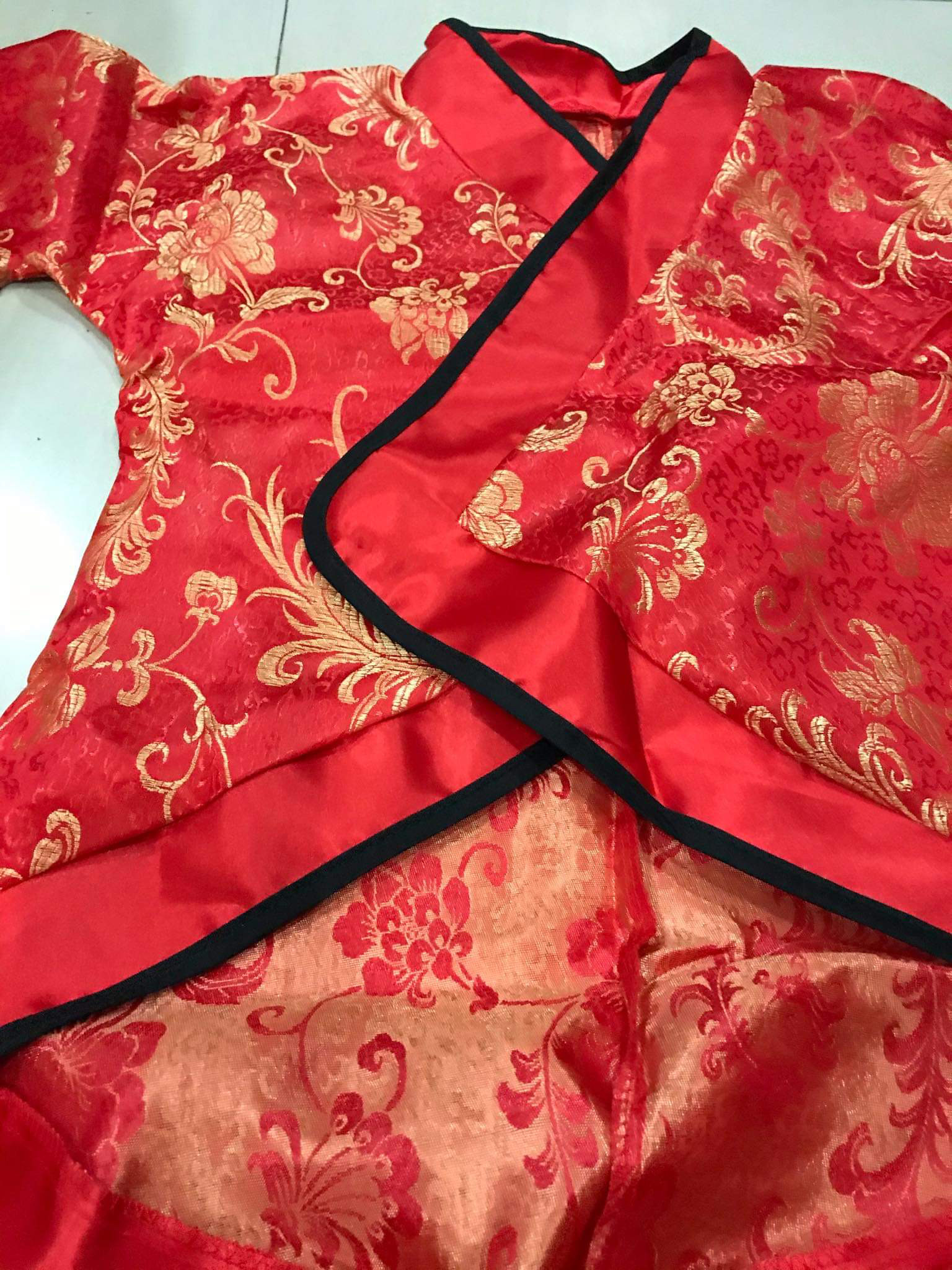 ชุดจีนฮั่น สีแดง รหัส FH 30 สินค้าพร้อมส่ง