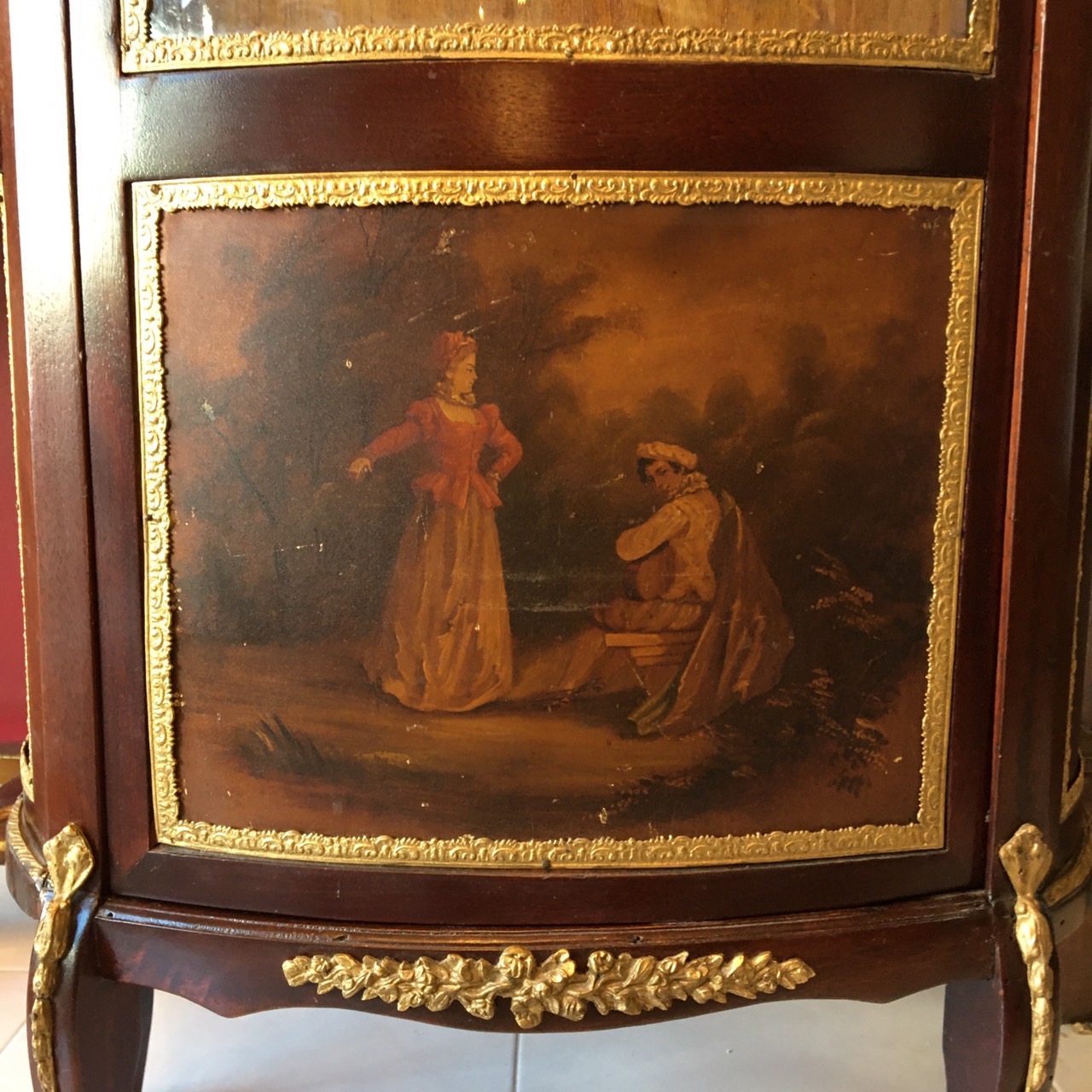 ตู้โชว์ Antique French Vernis Martin Cabinet ORIGINAL