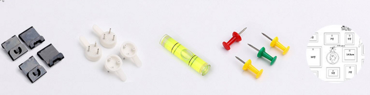 ชุดกรอบรูปติดผนัง Anchor Clock กรอบรูป 7 ชิ้น+สมอเรือ+นาฬิกาสมอเรือ พร้อมรูปภาพตามแบบและวัสดุติดตั้ง