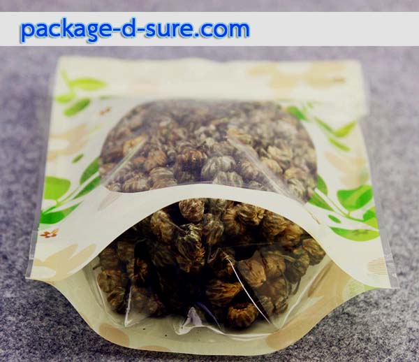 โปรโมชั่น//ถุงซิปตั้งเหลืองดอกไม้ 16x24+4 แพ็ค 45 ใบ / ใบละ 3.45