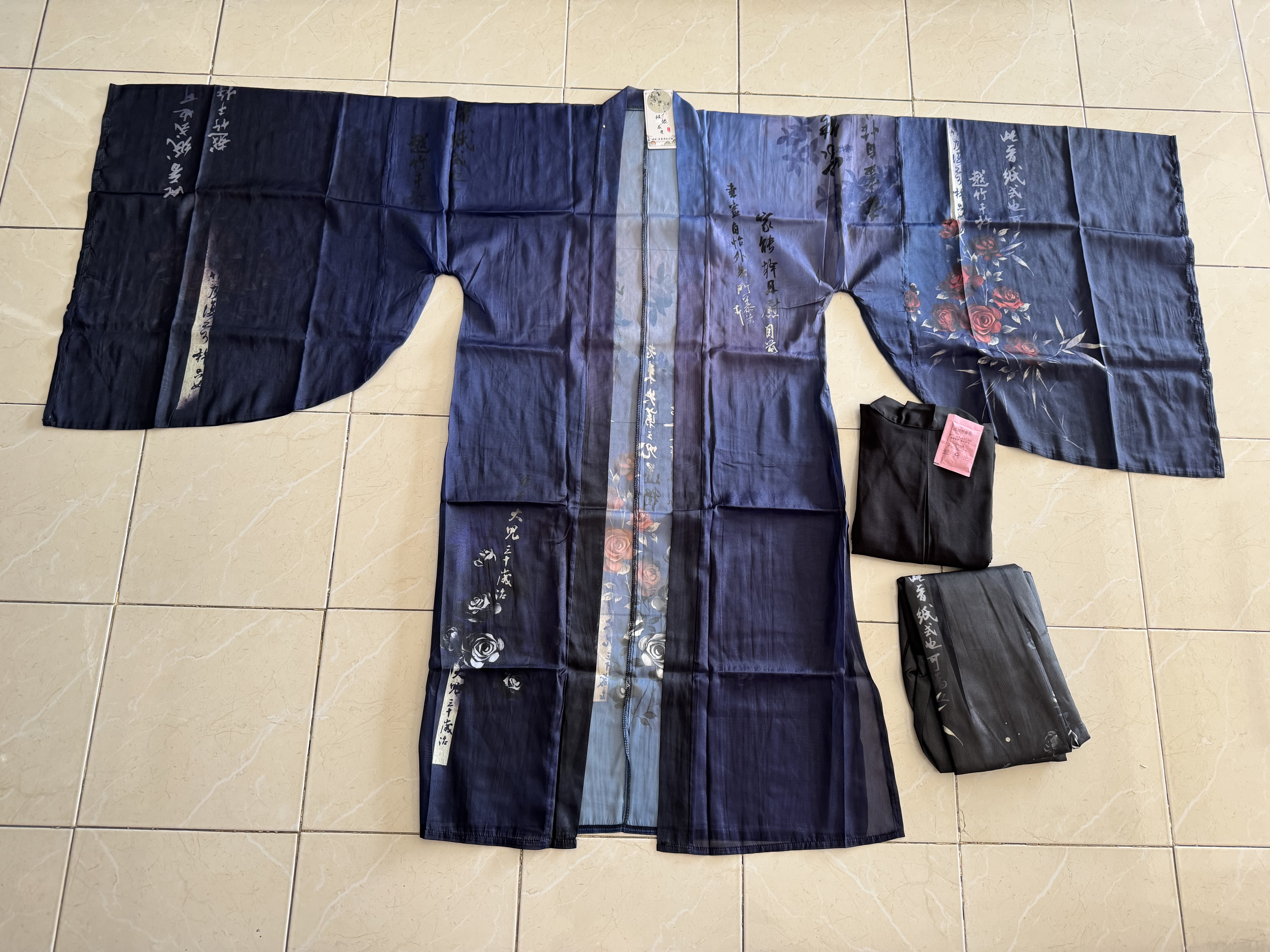 ชุดฮั่นสีน้ำเงิน+ดำ