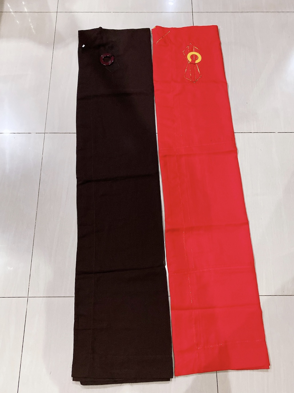 ผ้าคลุมชุดพระสีน้ำตาล ผ้าใยกันชง รหัส KS35 สินค้าพร้อมส่ง