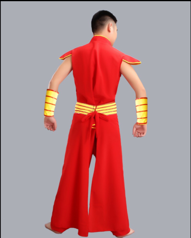 ชุดกังฟู สีแดงลายมังกรทอง รหัส Kung 69 สินค้าพร้อมส่ง