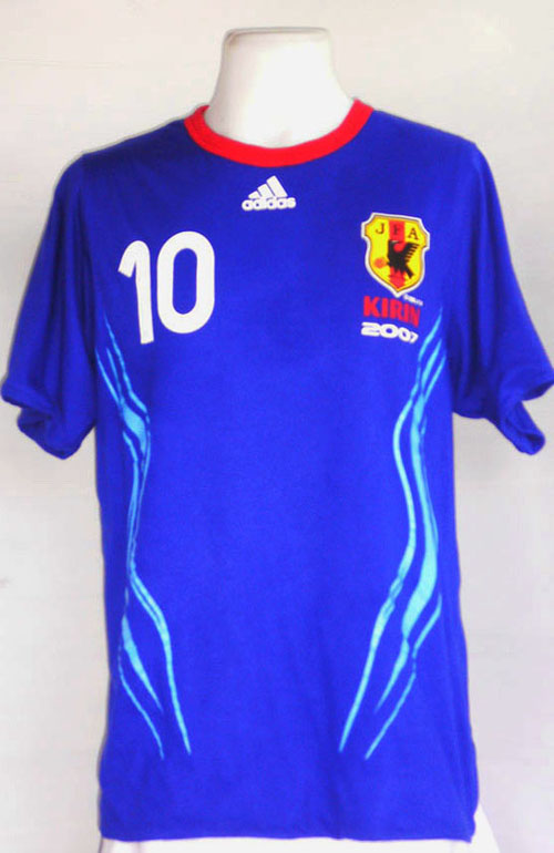 เสื้อยืดฟุตบอล ADIDAS ทีมชาติญี่ปุ่น ปี 2007 ALL FOR 2010 ไซส์ L รอบอก 42 นิ้ว (ใส่ได้ 2 ด้าน)
