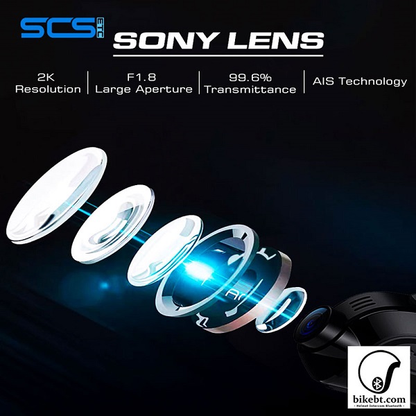 SCS S11 บลูทูธติดหมวกกันน็อคมีกล้อง Motorcycle Helmet Bluetooth (Conference Intercom + Action Camera) แพคเดี่ยว
