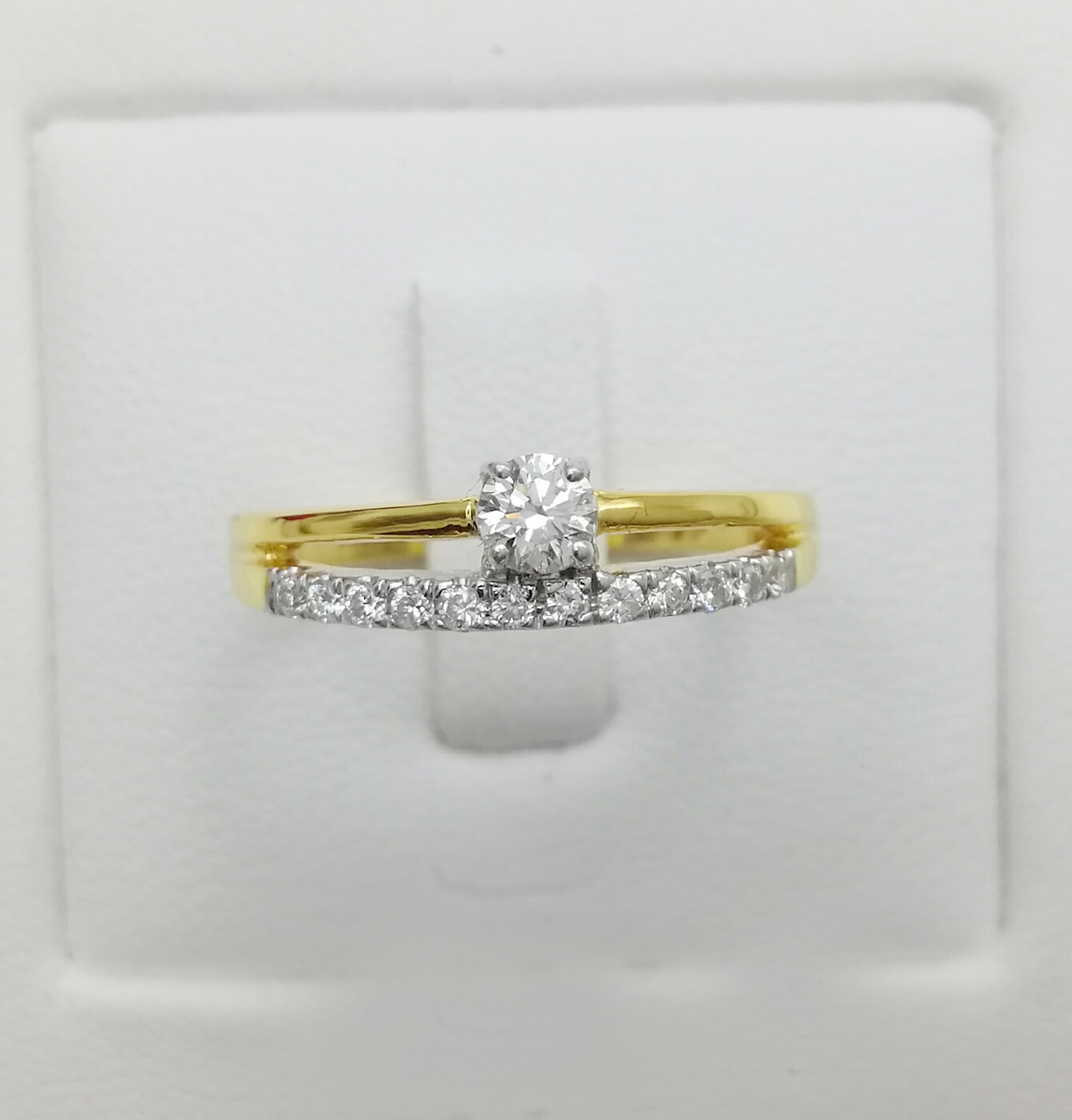 แหวนเพชรเบลเยี่ยมแท้น้ำหนักรวม 0.28 cts