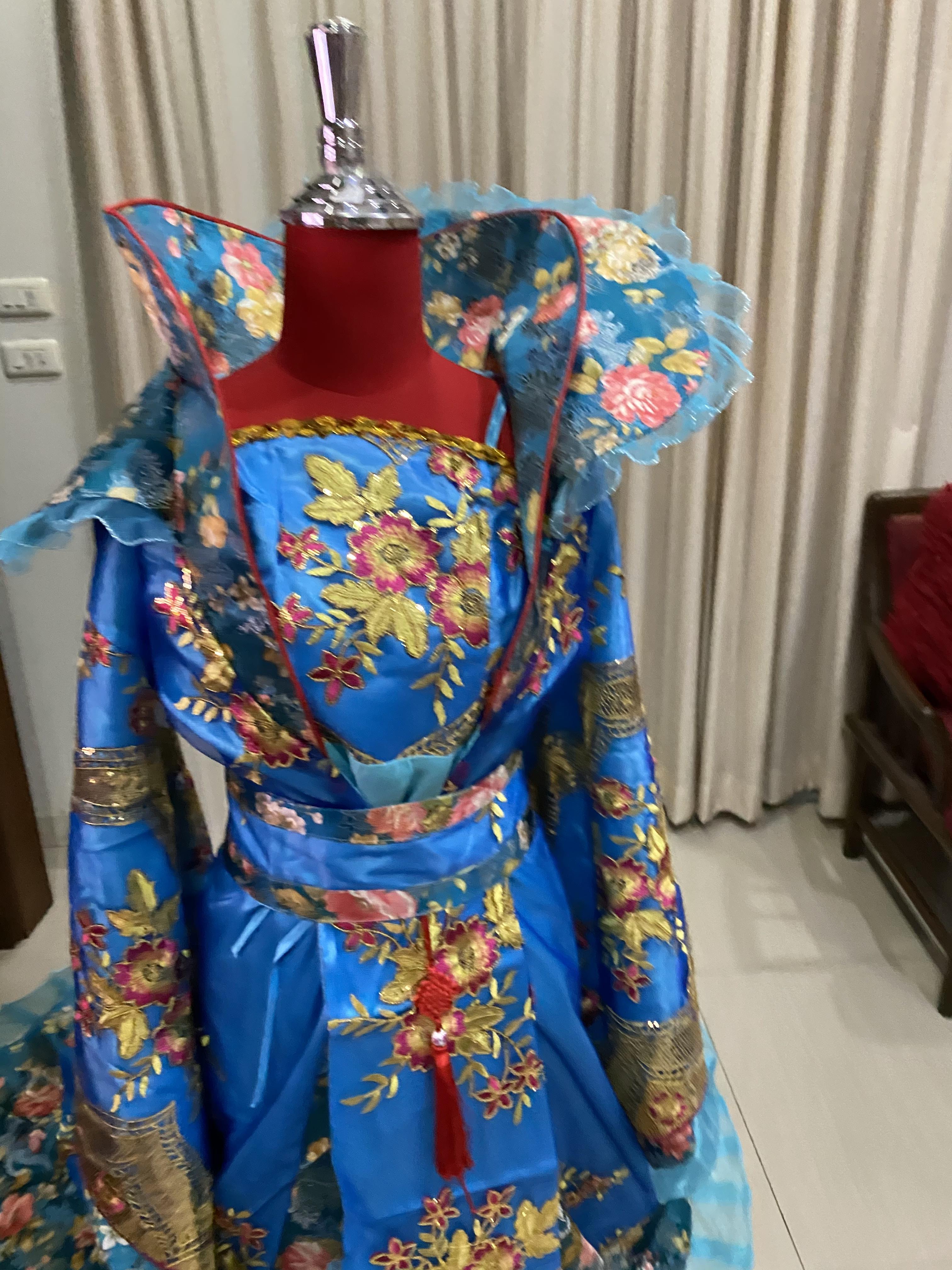 ชุดราชินีถัง สีฟ้า รหัส RPN 274 สินค้าพร้อมส่ง