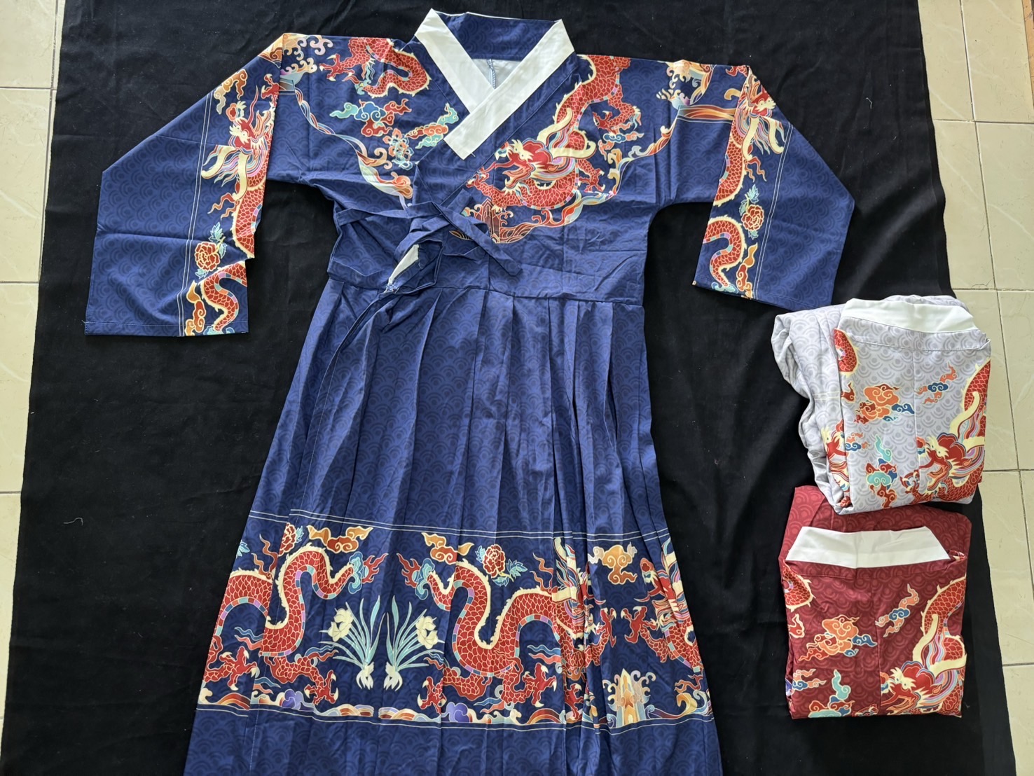 ชุดองค์ชายหมิง สีน้ำเงิน รหัส PO744