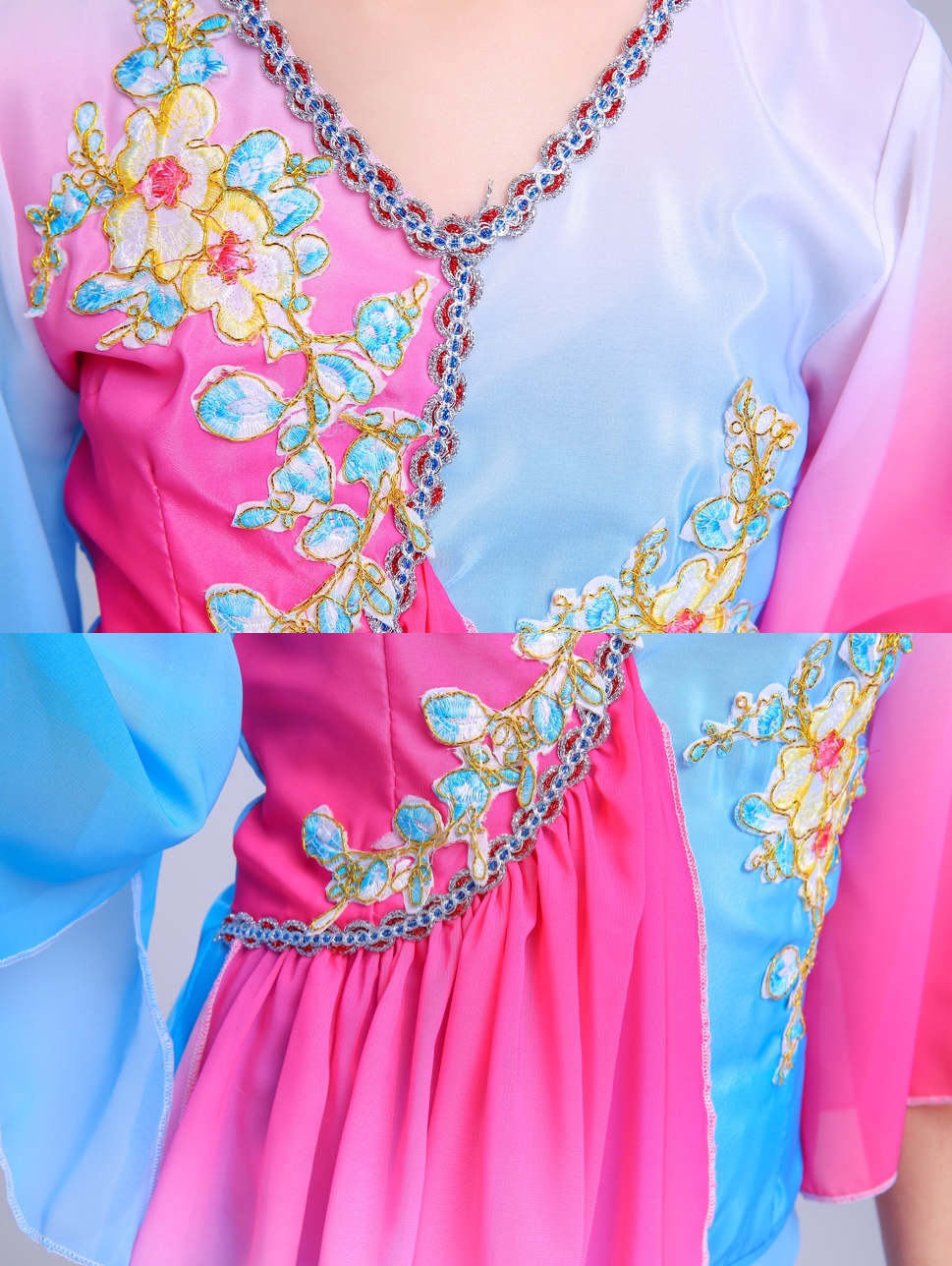 ชุดเต้นรำเด็กคลาสสิกสีชมพูฟ้า รหัส PG 68 สินค้าพร้อมส่ง