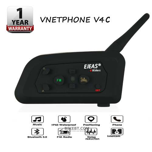 Vnetphone Ejeas V4C Referee Intercom บลูทูธอินเตอร์คอม อุปกรณ์สำหรับผู้ตัดสินกีฬา (แพคเดี่ยว)