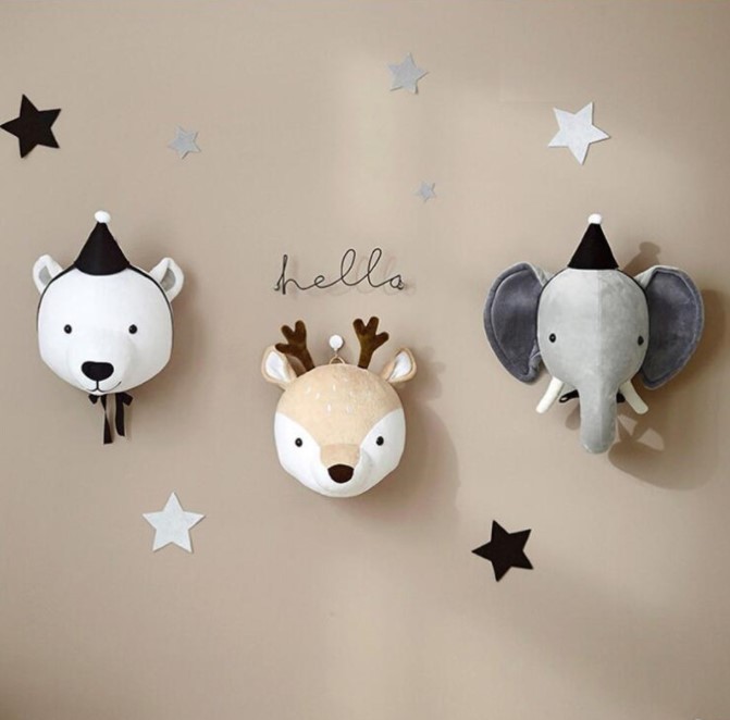 หัวตุ๊กตาตกแต่งผนัง 3D Animals Head wall decoration