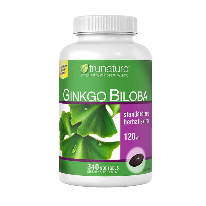 Trunature Ginkgo Biloba with Vinpocetine - 340 Softgels 120 mg Gingko Biloba ค่ะ หมดอายุ 07/2026