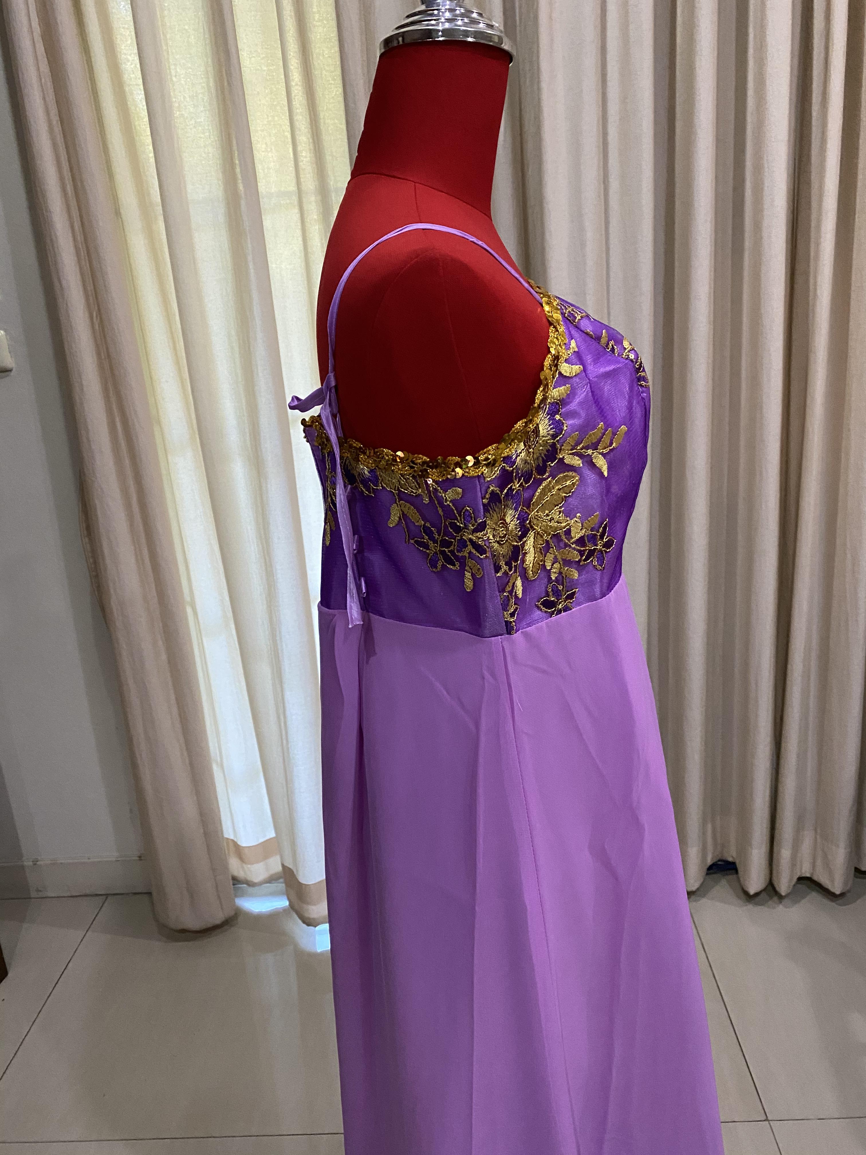 ชุดราชินีถัง สีม่วง รหัส RPN 274 สินค้าพร้อมส่ง