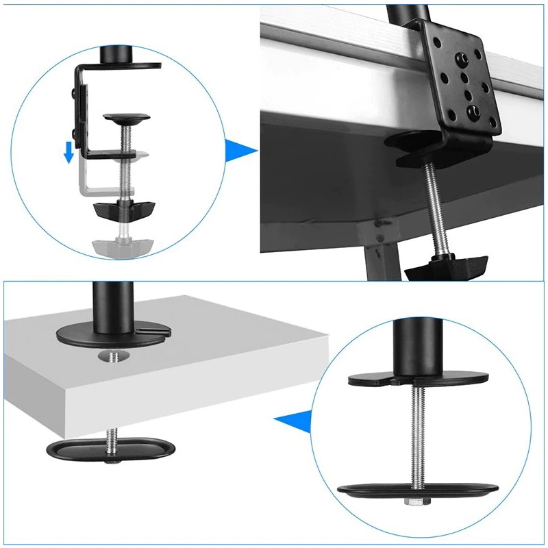 ขาตั้งจอคอมพร้อมที่ตั้งโน๊ตบุ๊ค รุ่นM10 รองรับจอ32” โน๊ตบุ๊ค17” หมุนจอได้ ปรับระดับตามต จัดระเบียบโต๊ะทำงาน