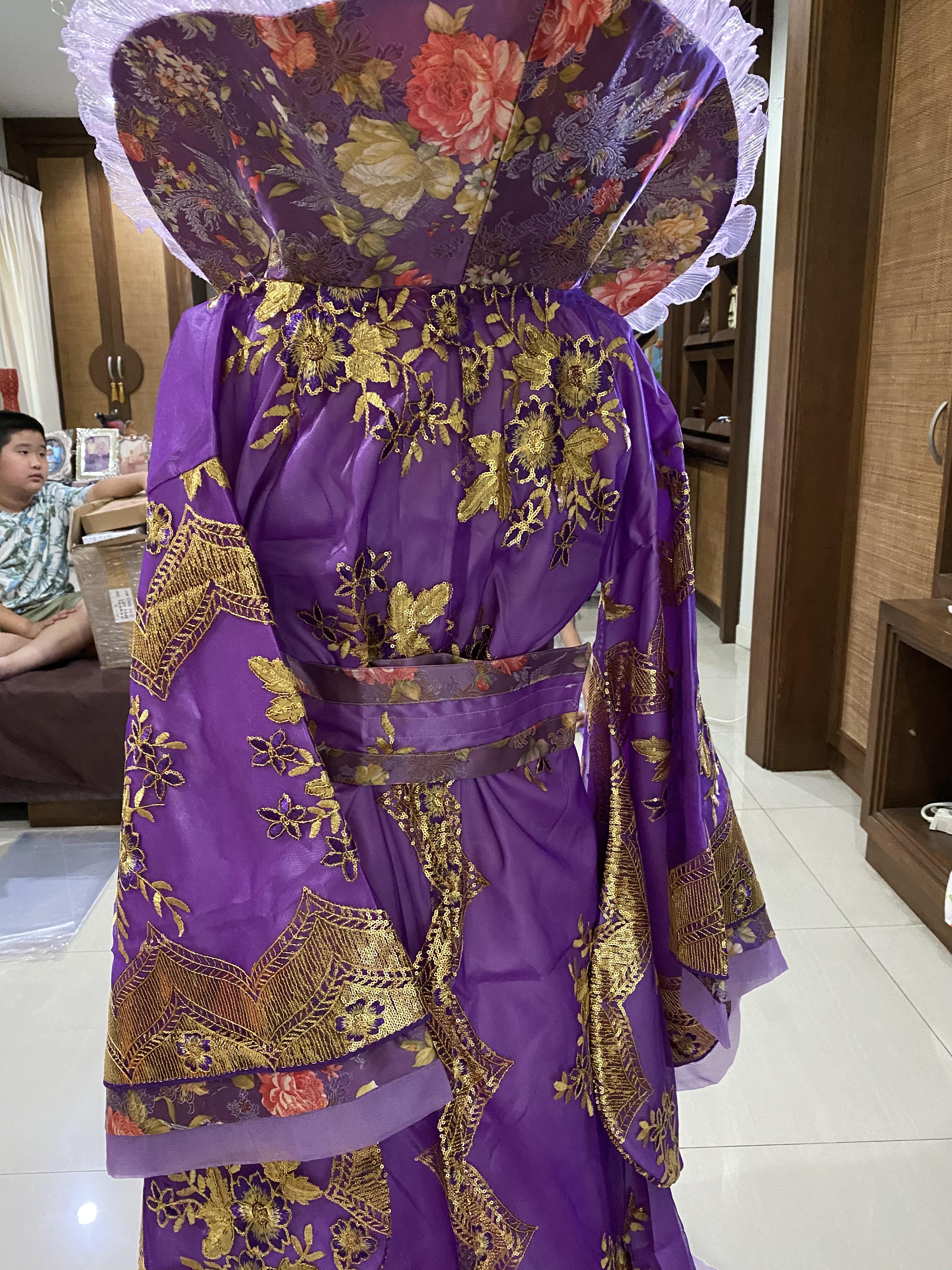 ชุดราชินีถัง สีม่วง รหัส RPN 274 สินค้าพร้อมส่ง