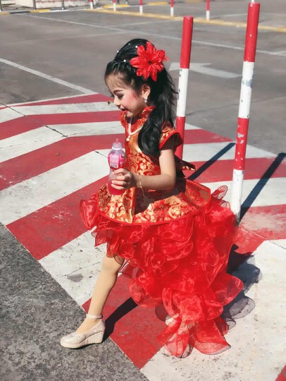 ชุดเจ้าหญิง สีแดง. รหัส FOU 94 สินค้าพร้อมส่ง