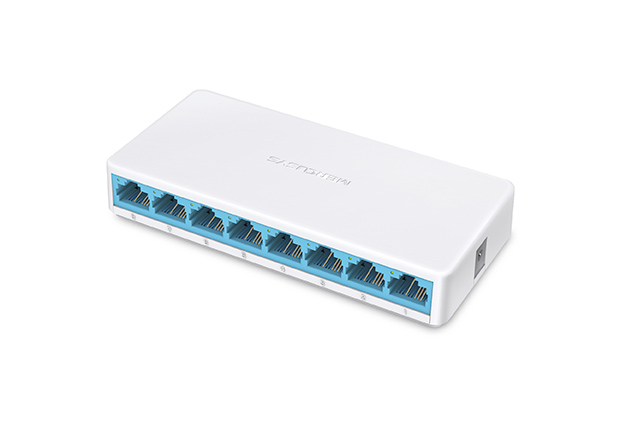 MS108 เดสก์ท็อปสวิตช์ 10/100Mbps 8 ช่อง Switch hub แบรนด์ MERCUSYS รับประกันสินค้า 3 ปี