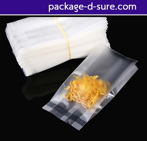 ถุงซีลกลางขยายข้าง กึ่งขุ่น ใหญ่พิเศษ 8.5x14.5+2.5 แพ็ค 100 ใบ