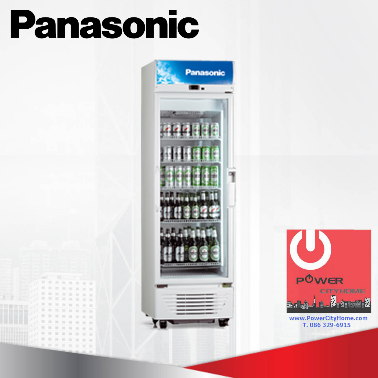 ตู้แช่เบียร์ panasonic 11.6 คิว รุ่น SBC-PF330THWR