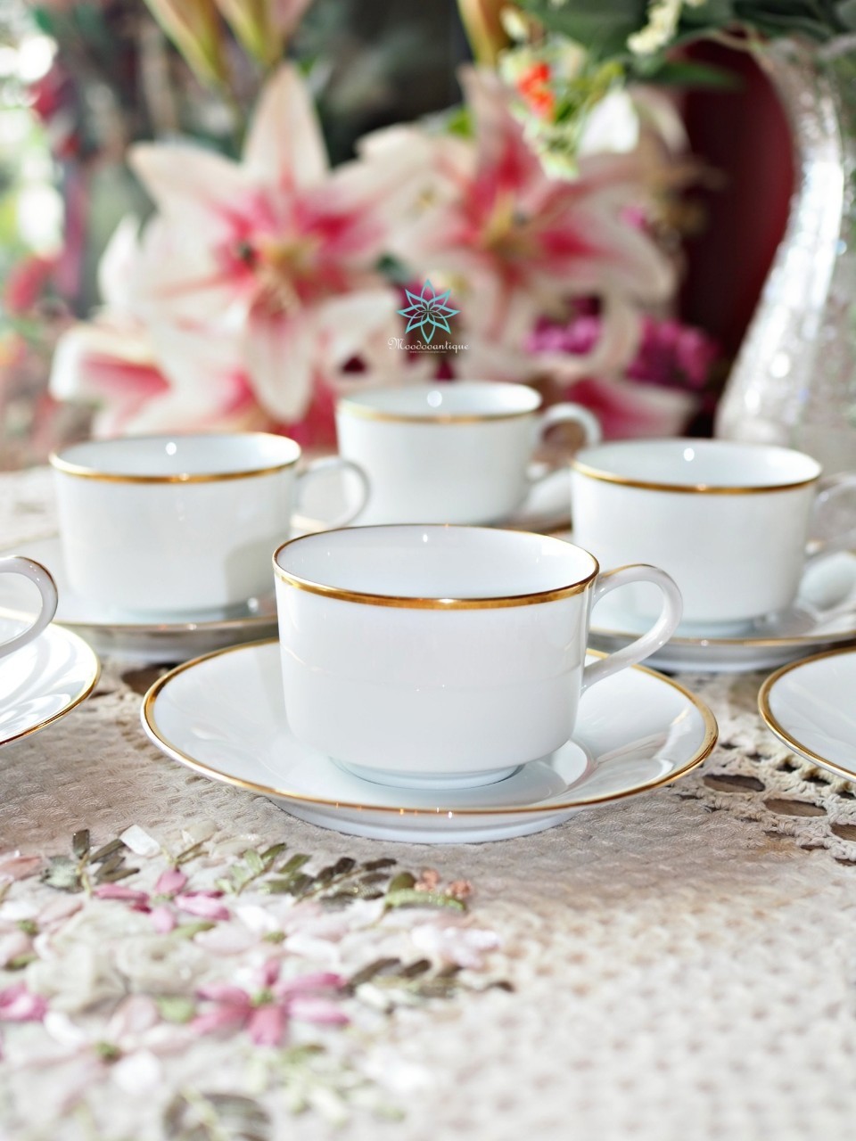 Noritake 1970s Gold Band Fine Porcelain Cup & Saucer