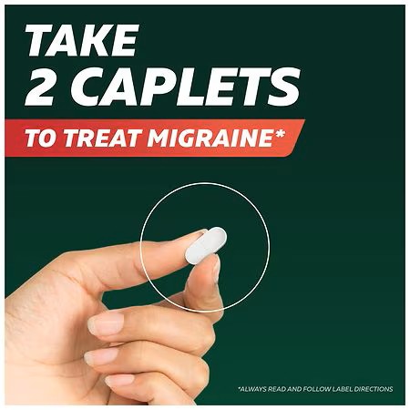 Excedrin Migraine 100 เม็ด ยาบรรเทาอาการไมเกรน วิงเวียนศรีษะ คลื่นไส้ หมดอายุ 06/2027