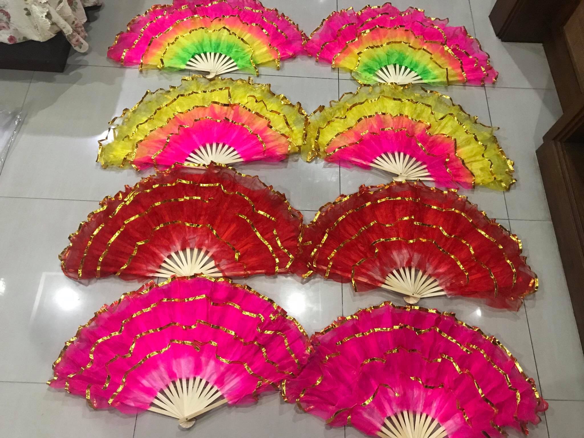พัดแฟนซี สีชมพู
